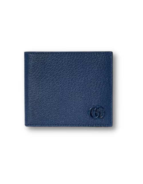 Gvc*1 GG Marmont Bi-Fold Wallet Black/Blue For Men 4.3in/11cm ‎428726 1T56F 1000