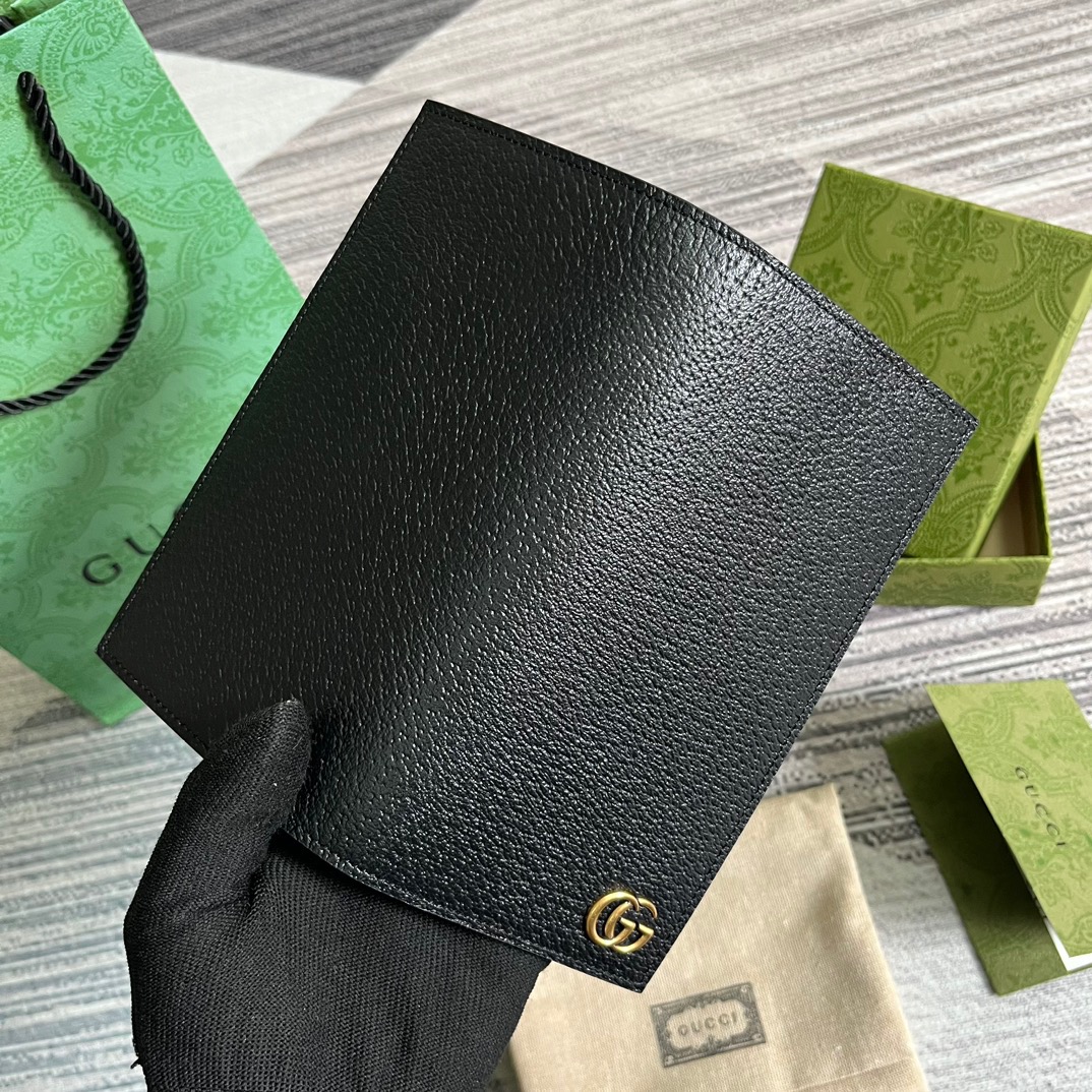 Gvc*1 GG Marmont Long Wallet Black For Men 7.1in/18cm ‎‎‎428740 DJ20T 1000