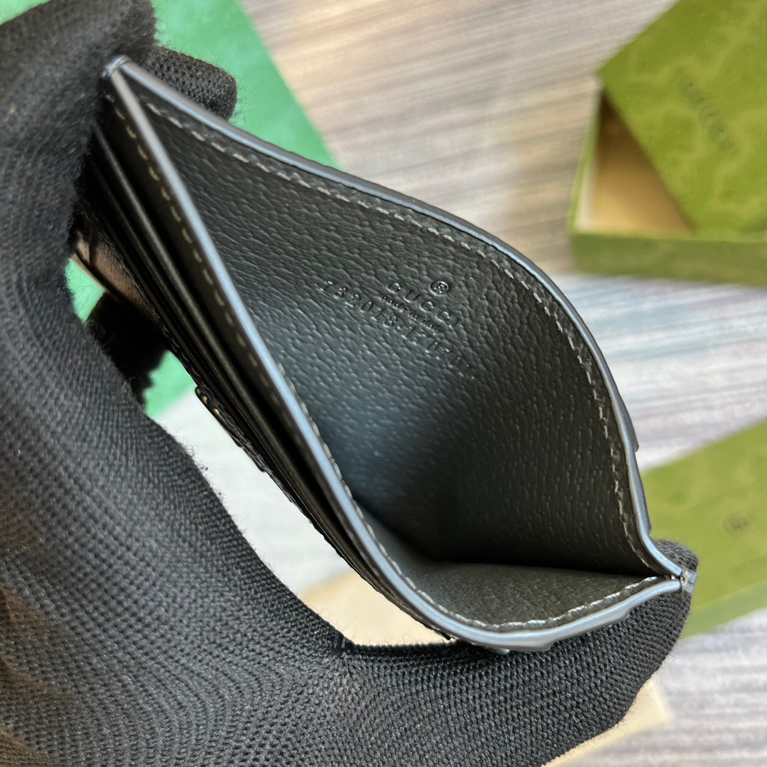 Gvc*1 Ophidia Card Case Svp*me Canvas Grey For Men 4.7in/12cm 732018 UULBN 1244