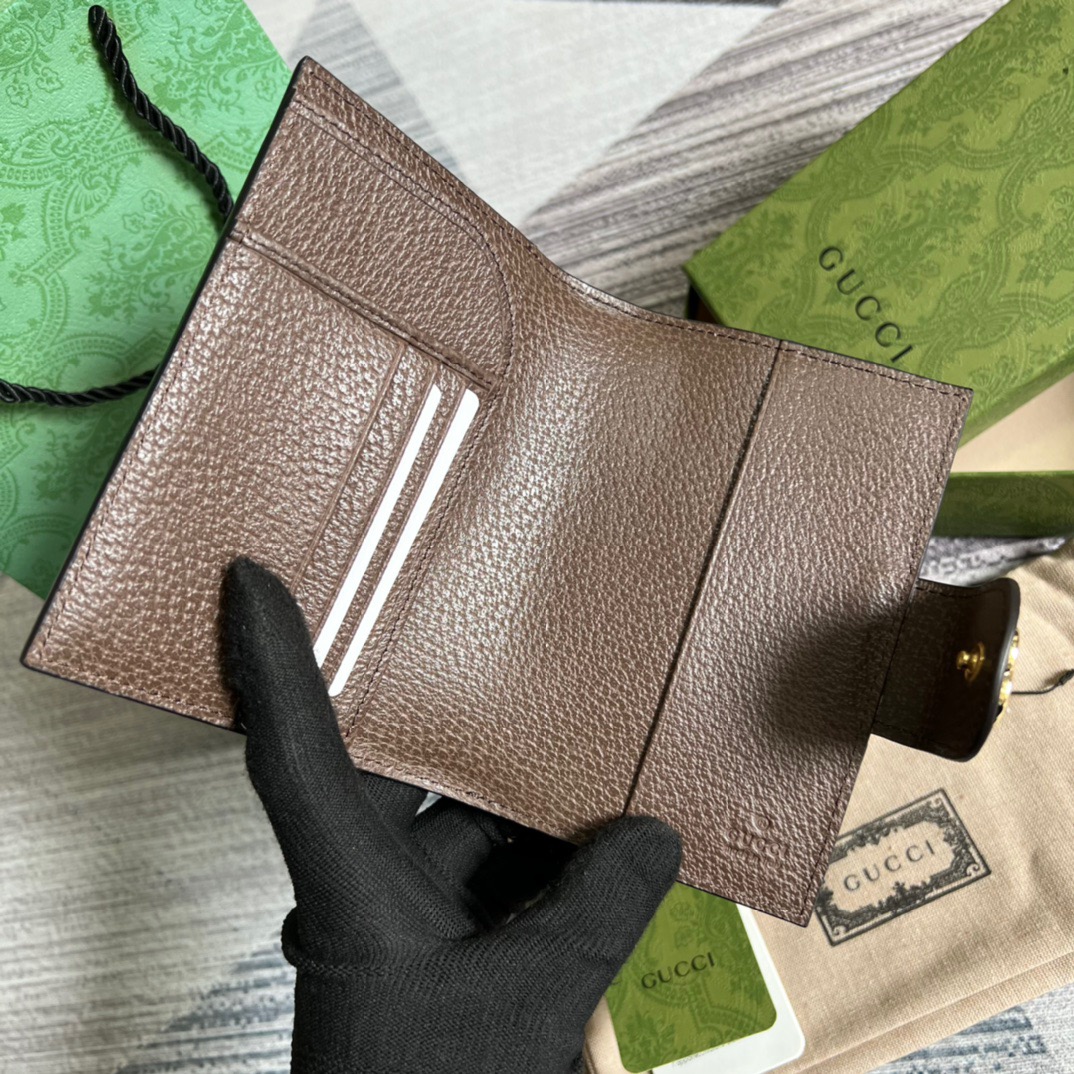Gvc*1 Ophidia GG Passport Case Svp*me Canvas Beige For Women‎ 5.7in/14.5cm 598914 96IWG 8745