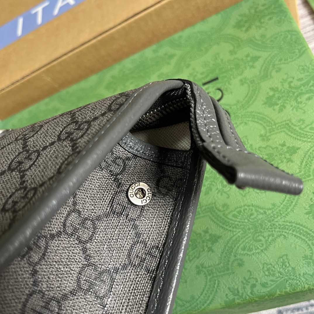 Ophidia GG Toiletry Case Svp*me Canvas Grey 11.2in/28.5cm ‎‎‎598234 UULBN 1244