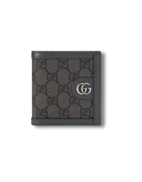 Gvc*1 Ophidia Wallet Svp*me Canvas Grey For Men 4in/10cm ‎732016 UULBN 1244