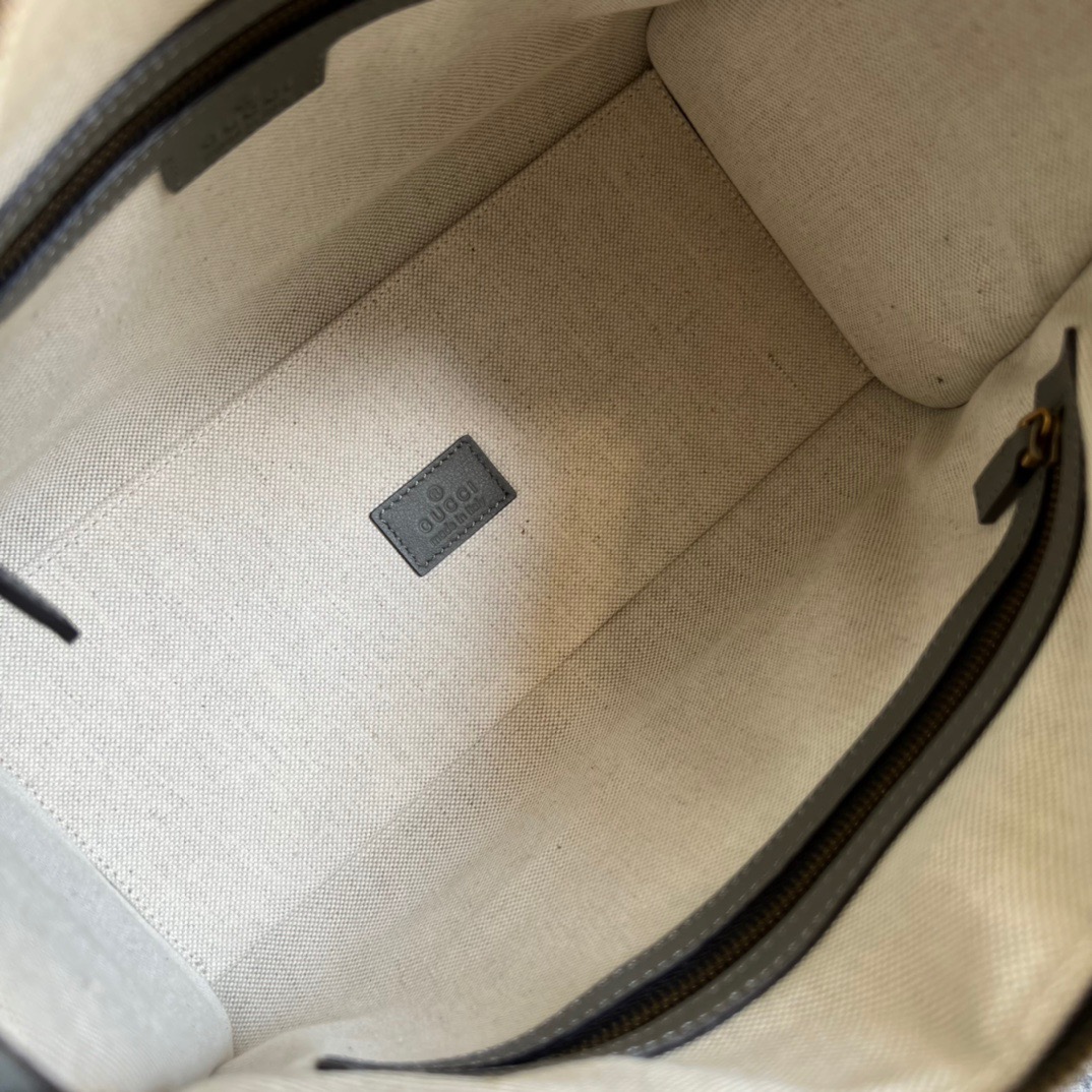 Gvc*1 Small Bauletto Top Handle Bag With Double G White/Grey For Men 10.6in/27cm
