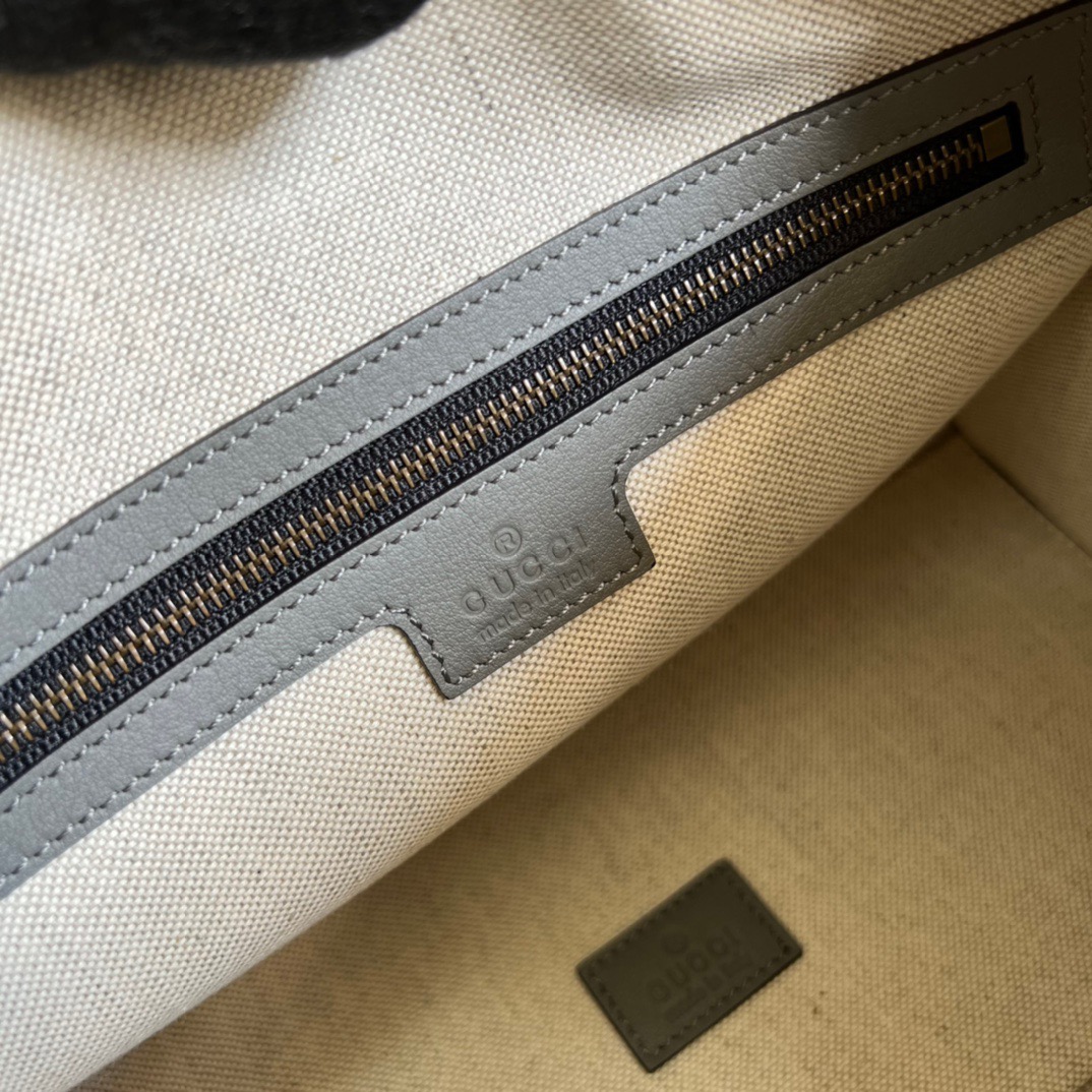 Gvc*1 Small Bauletto Top Handle Bag With Double G White/Grey For Men 10.6in/27cm