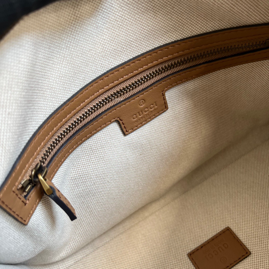 Gvc*1 Small Bauletto Top Handle Bag With Double G White/Brown For Men 10.6in/27cm