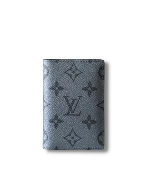 Pocket Organizer Monogram Flowers Gray For Men 4.3in/11cm