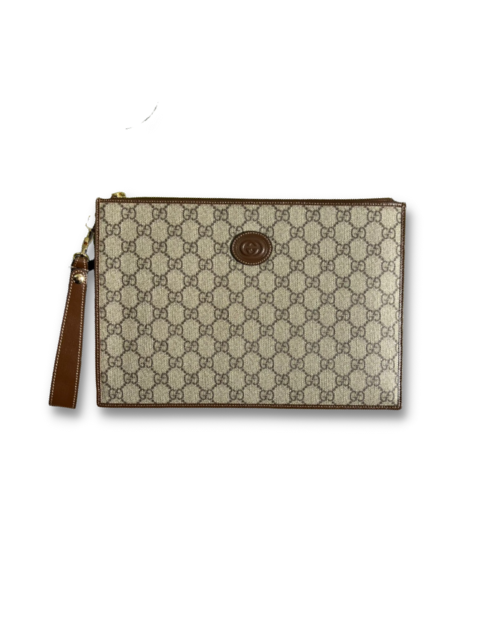 Pouch With Interlocking G Brown For Men 12in/30.5cm 672953 92TCG 8563