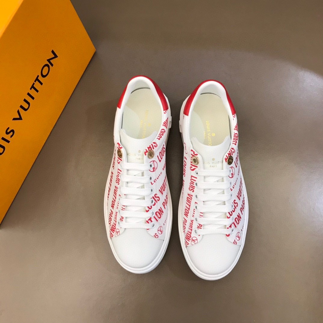 L0vis Vvtt0n Time Out Sneaker Monogram Flowers Red For Men