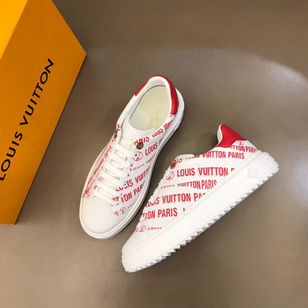 L0vis Vvtt0n Time Out Sneaker Monogram Flowers Red For Men