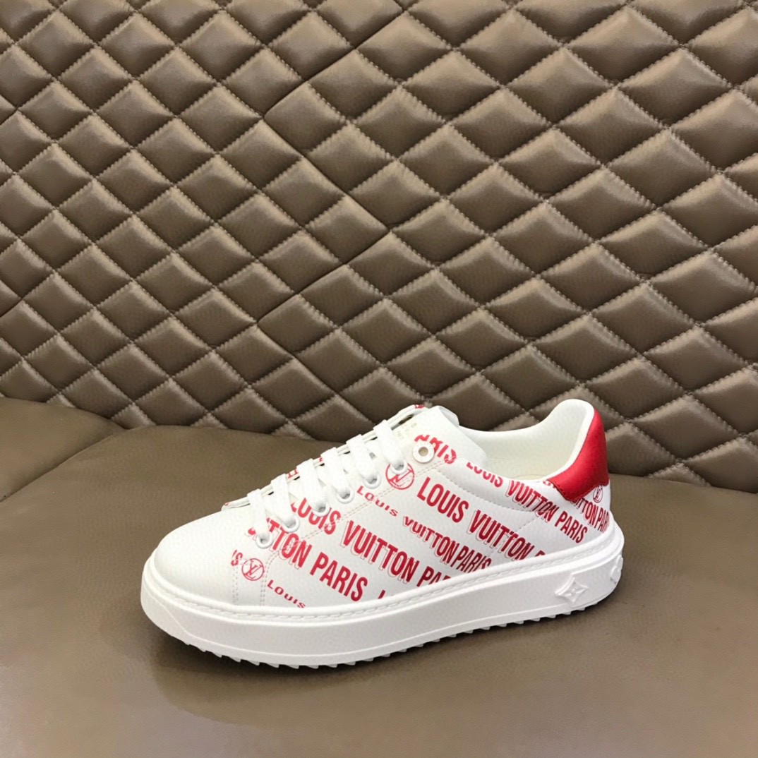 L0vis Vvtt0n Time Out Sneaker Monogram Flowers Red For Men
