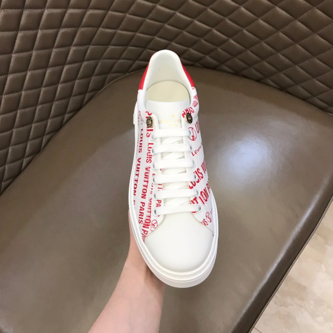 L0vis Vvtt0n Time Out Sneaker Monogram Flowers Red For Men