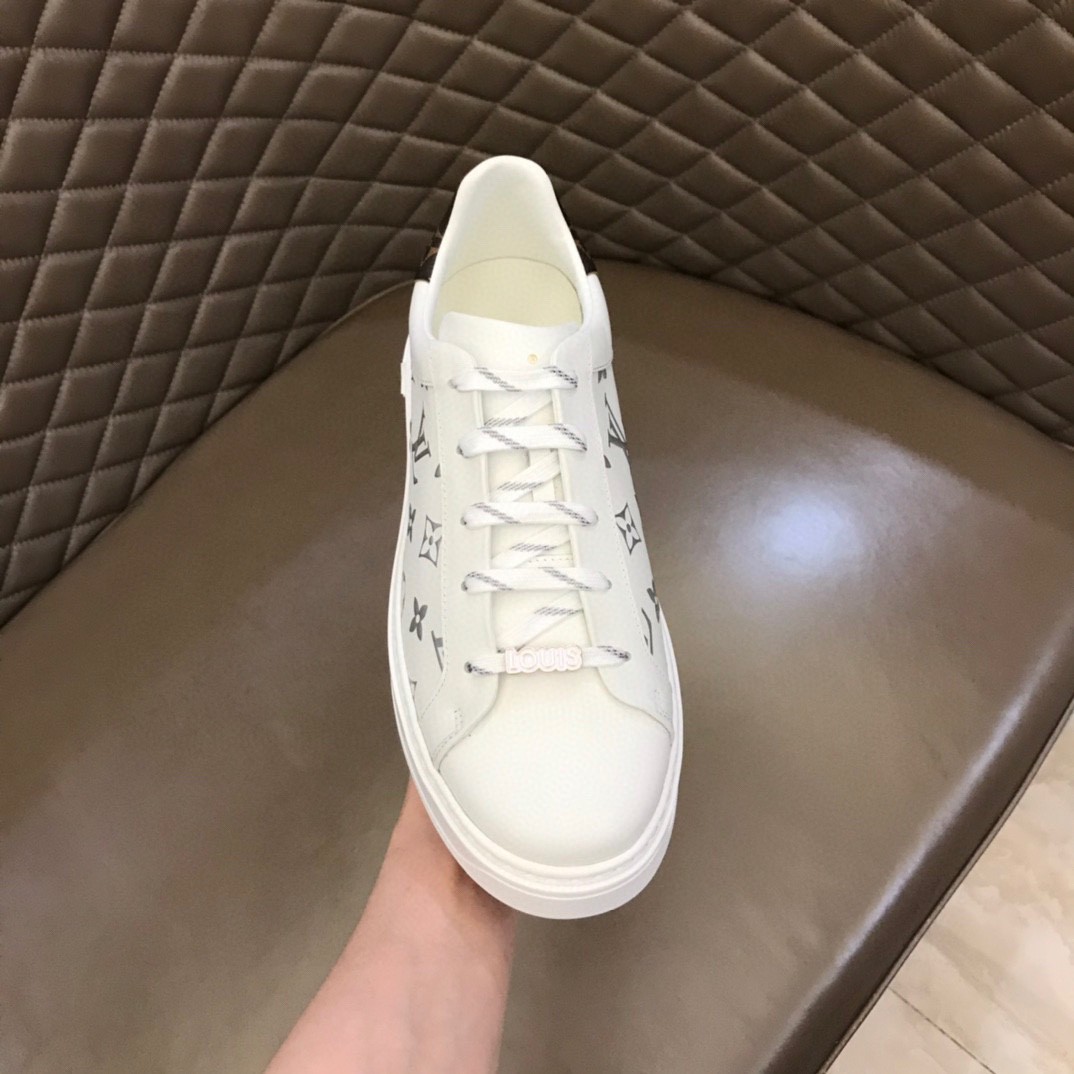 L0vis Vvtt0n Time Out Sneakers Monogram Flowers Silver For Men
