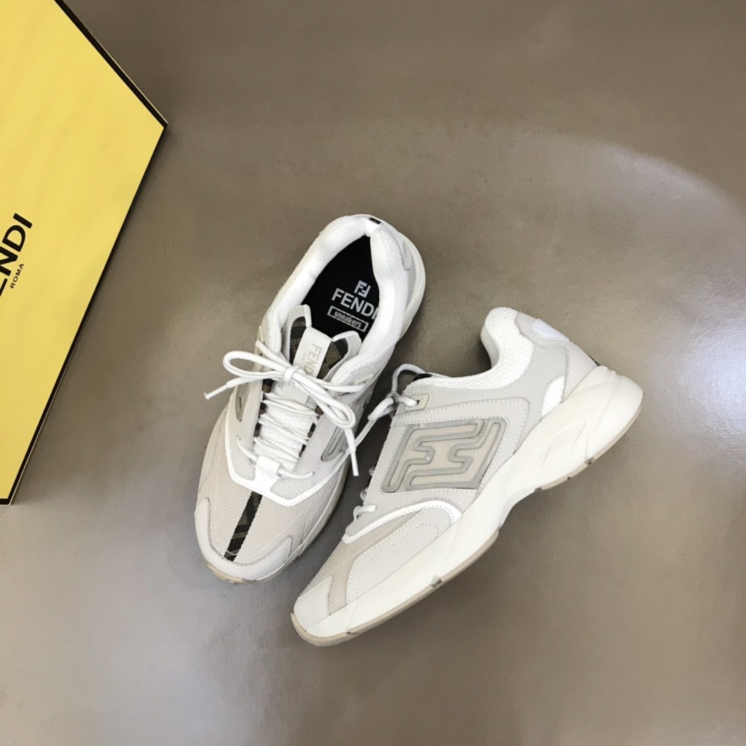 FD F**di Faster Trainers Sneakers White For Women 7E1555AKX6F1ICF