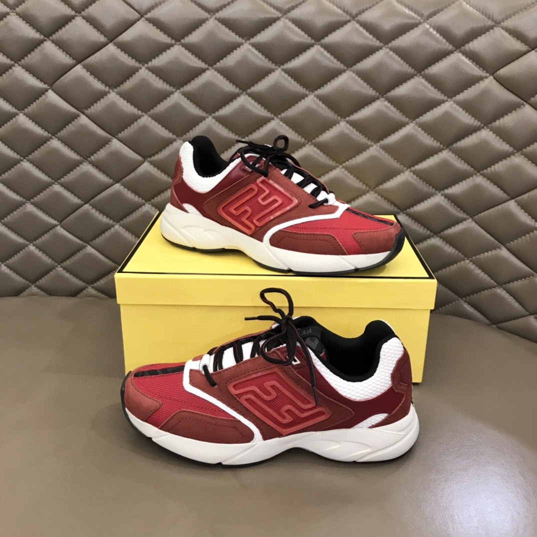 FD F**di Faster Trainers Sneakers Burgundy For Women 7E1555AKX6F1ICI