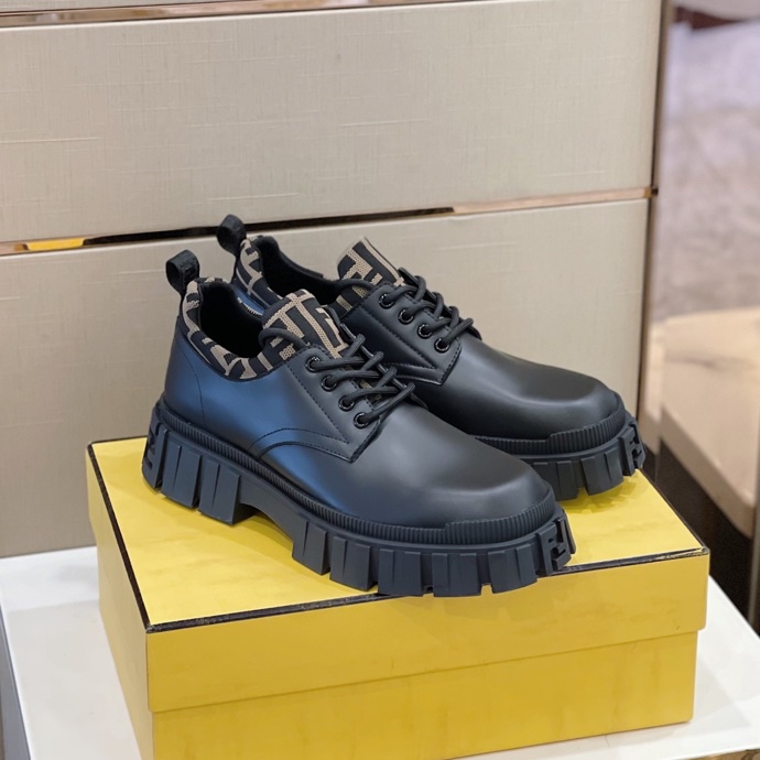 F**di FD F**di Force Lace-Ups Boots Black And Grey For Men