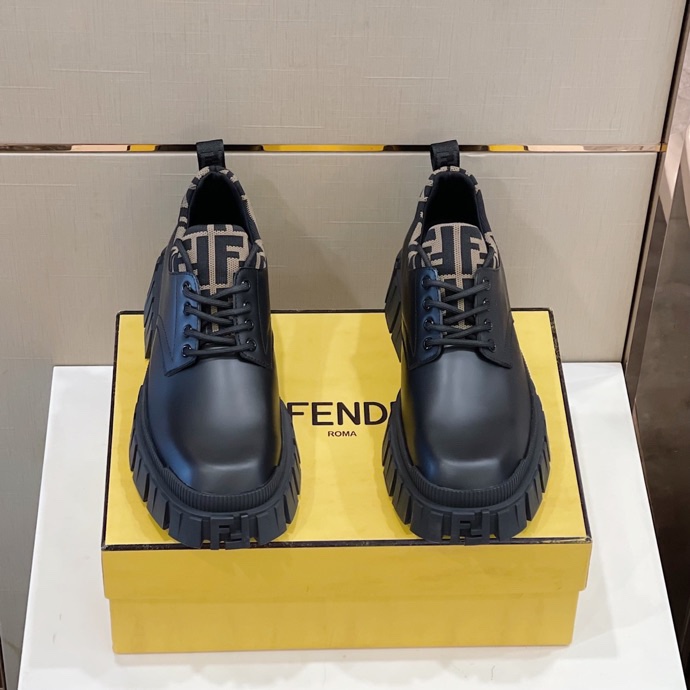 F**di FD F**di Force Lace-Ups Boots Black And Grey For Men