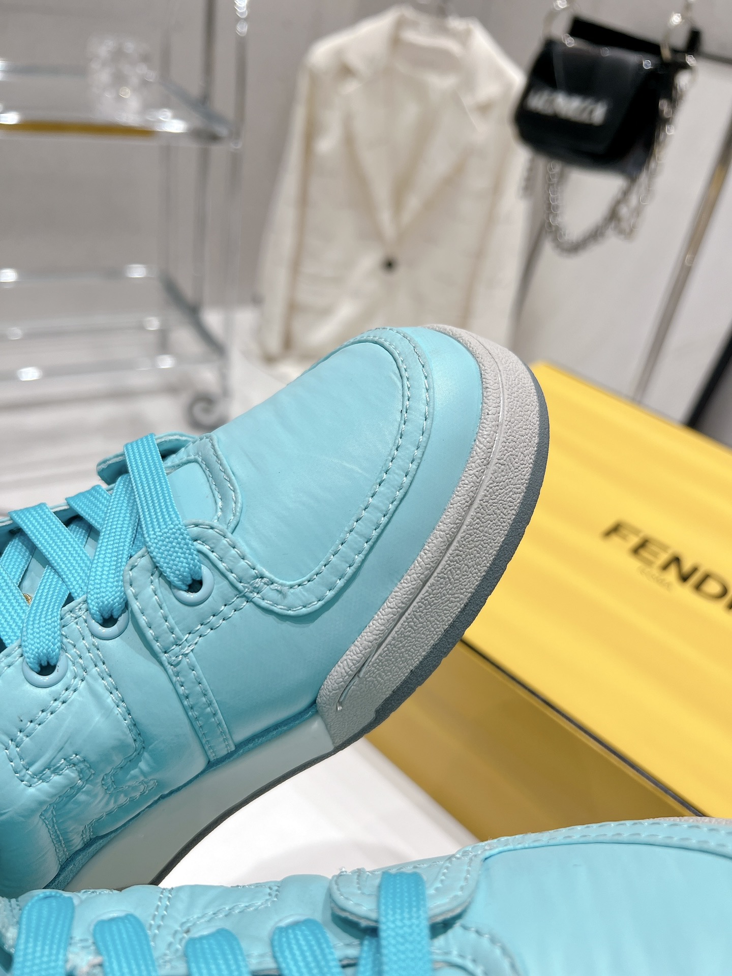 FD F**di Match Lace-Up Low-Top Sneakers Blue For Women
