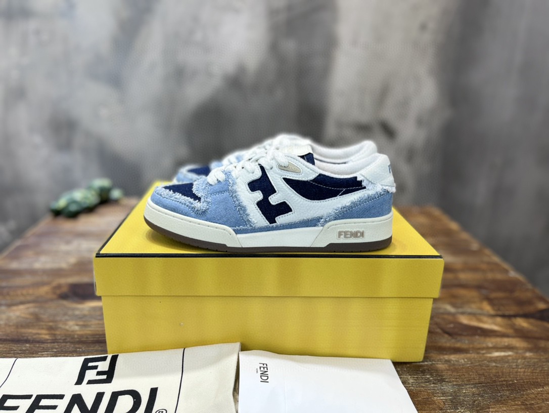F**di FD F**di Match Low Tops Sneakers Blue For Women