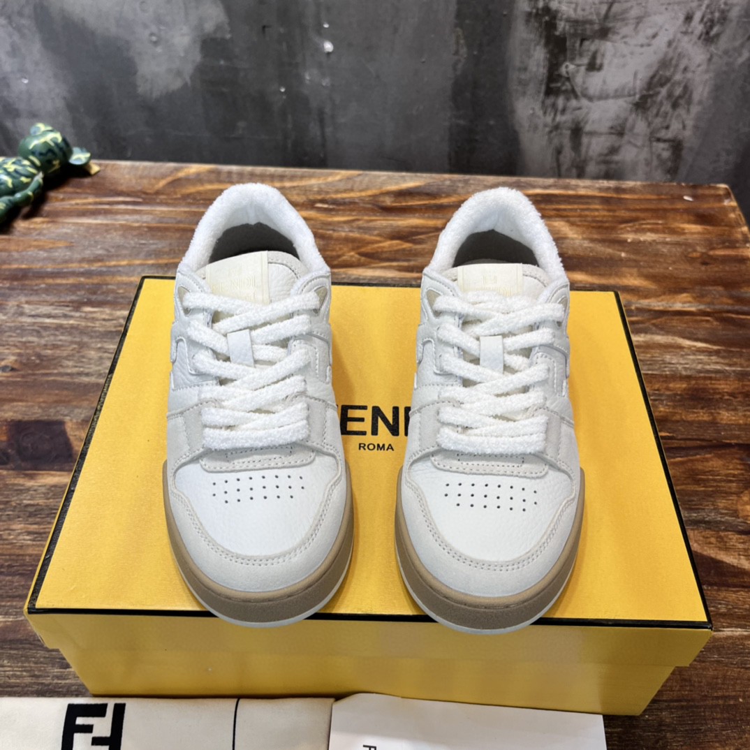 F**di FD F**di Match Low Tops Sneakers White For Women 8E8252AHH2F1FHS