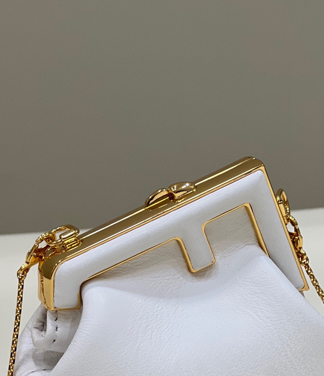 F**di FD First Nano Bag White/Beige/Multicolor For Women 4.6 in/ 11.5 cm