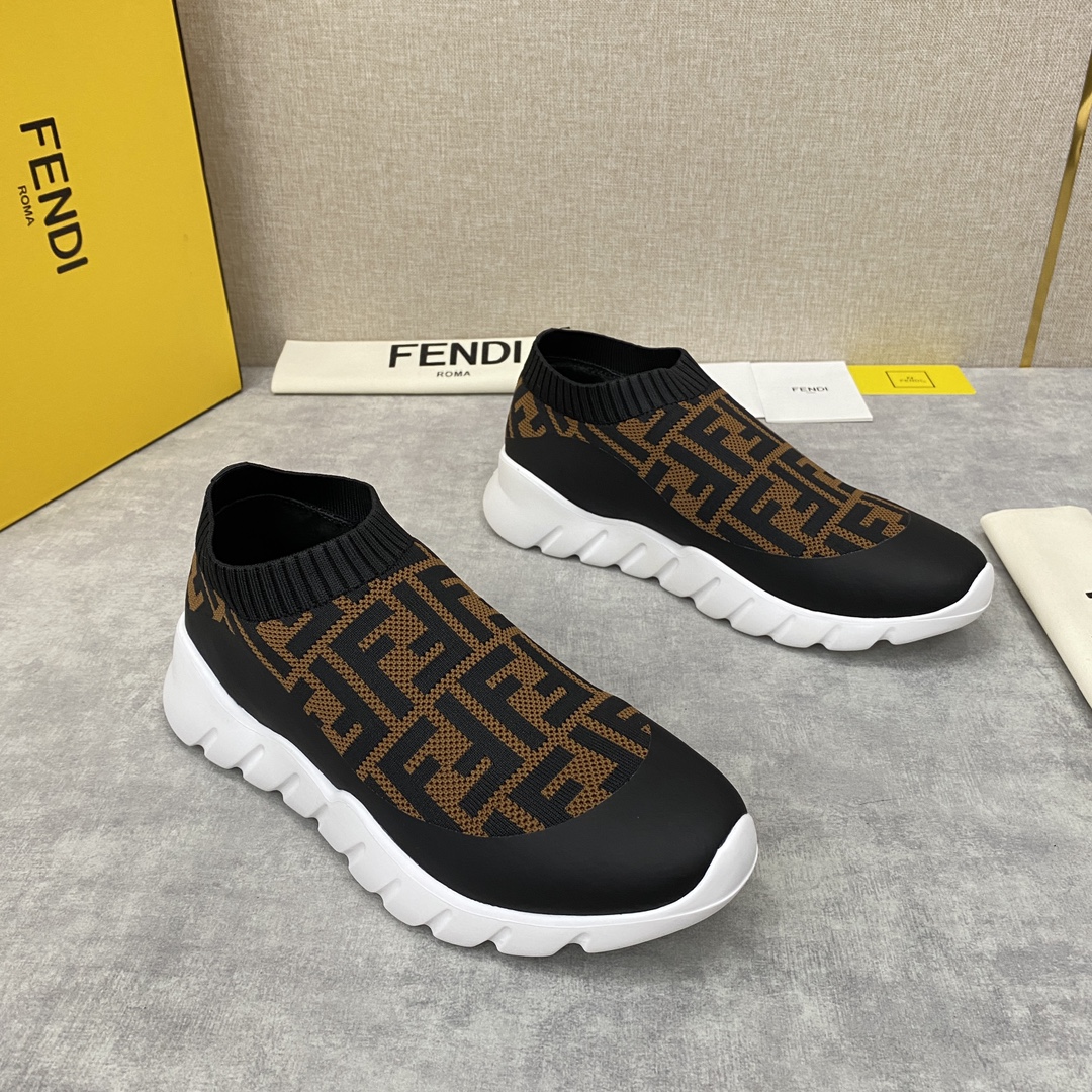F**di FD Slip-On Sneakers Brown For Men 7E1254A7MNF17ML