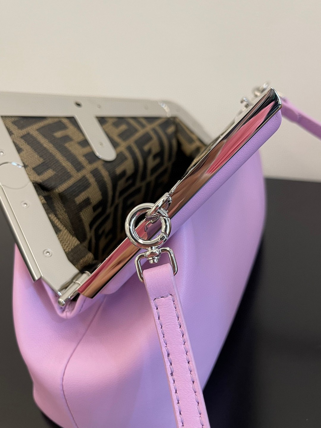 F**di FD Small First Bag Blue/Beige/ Purple For Women 26cm/10.3in 8BP129ABVEF1993