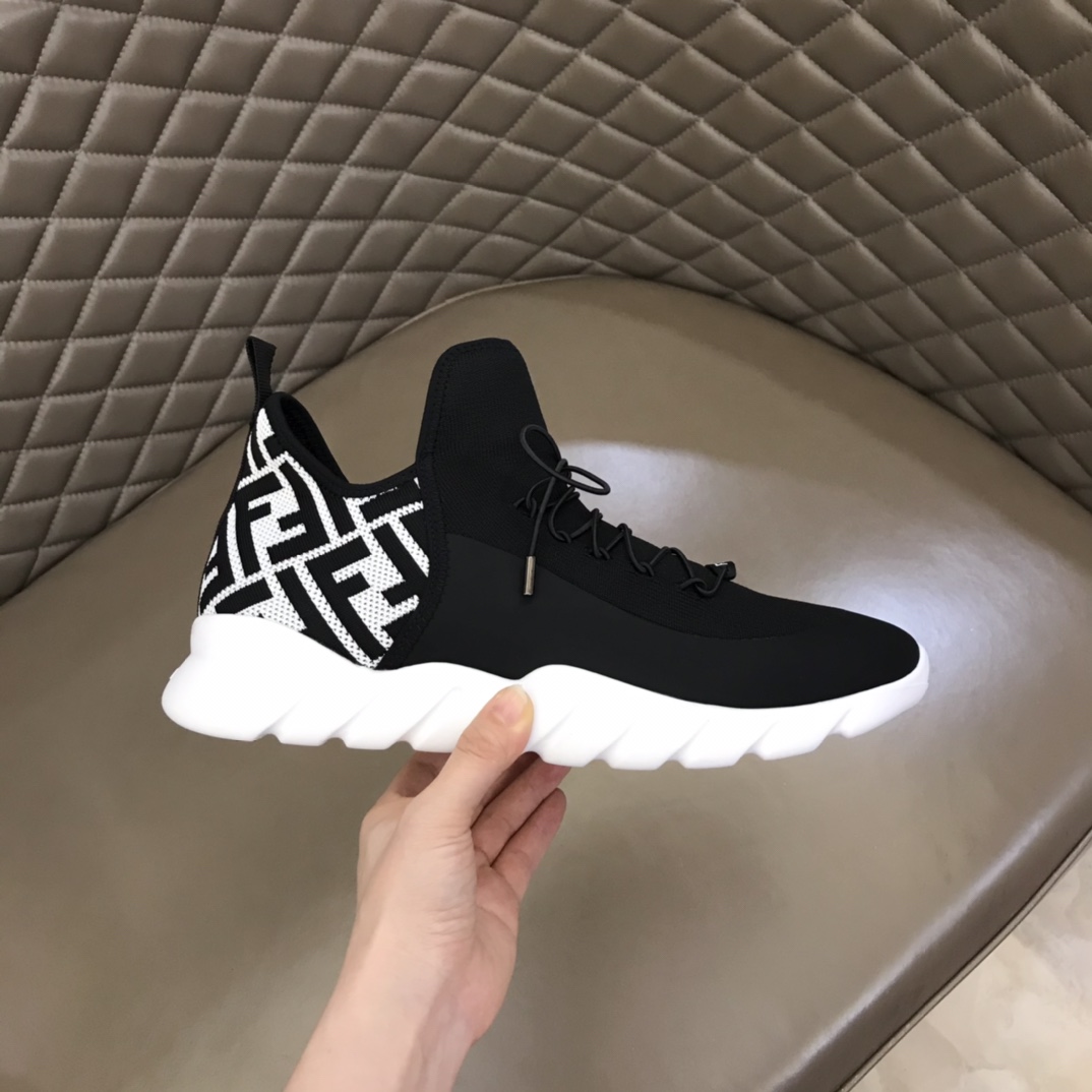 F**di FD Technical Mesh High-Tops Sneakers White For Men