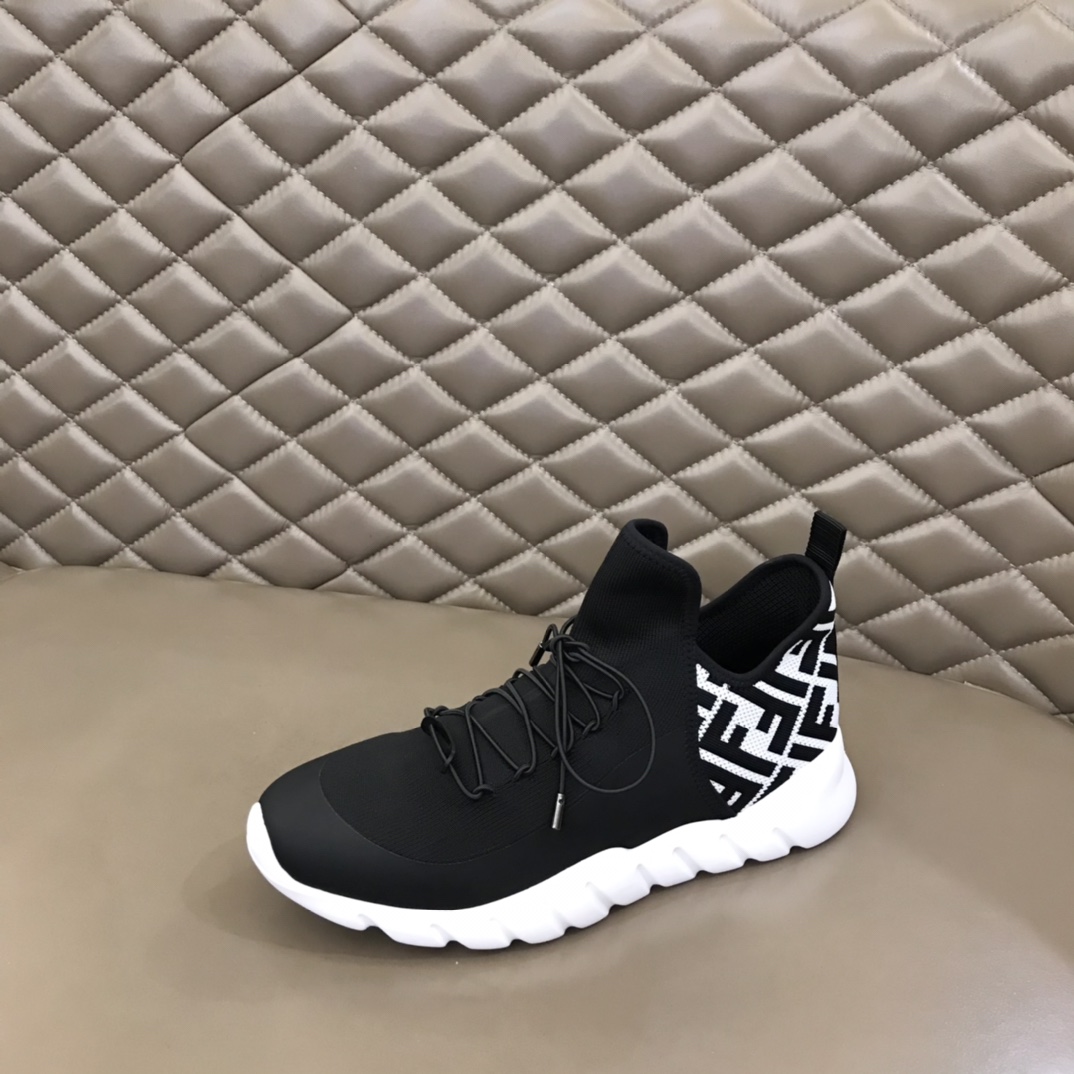 F**di FD Technical Mesh High-Tops Sneakers White For Men