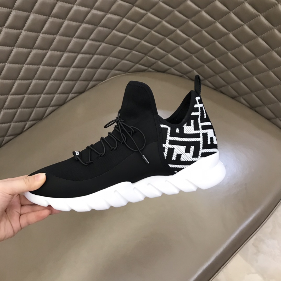 F**di FD Technical Mesh High-Tops Sneakers White For Men
