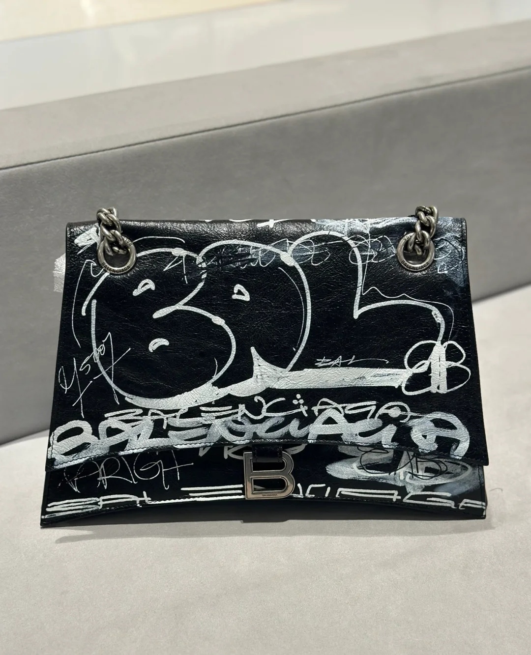 Ba1en*iaga Crush Old School Bag Black For Women‎ 12.2in/30.9cm