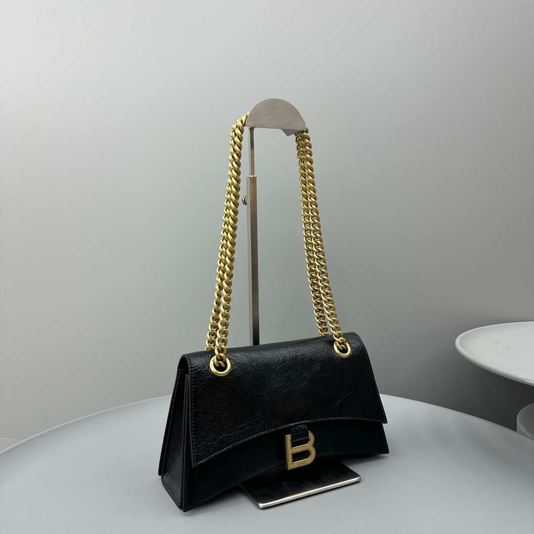 Ba1en*iaga Crush Small Chain Bag Black For Women‎ 9.8in/25cm 716351210IT1000