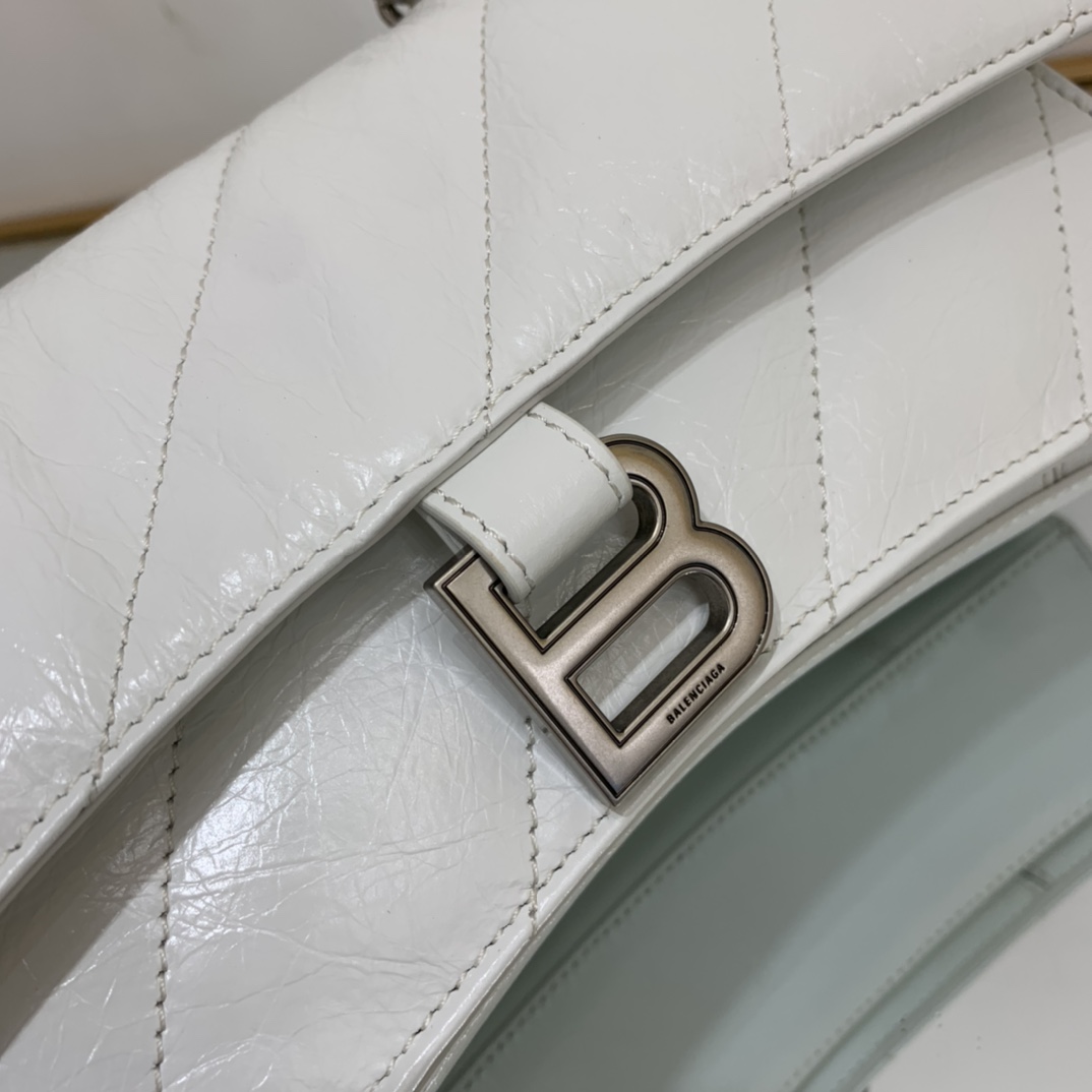 Ba1en*iaga Crush Small Chain Bag Black/Pink/Silver/White For Women‎ 9.8in/24.9cm