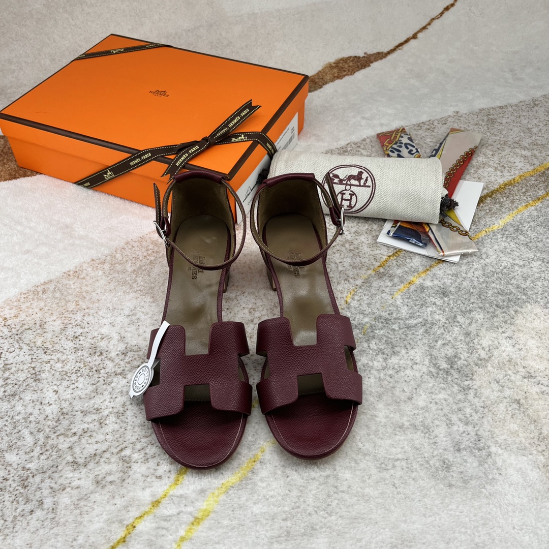 H**me5 Encens 50 Sandal Burgundy For Women