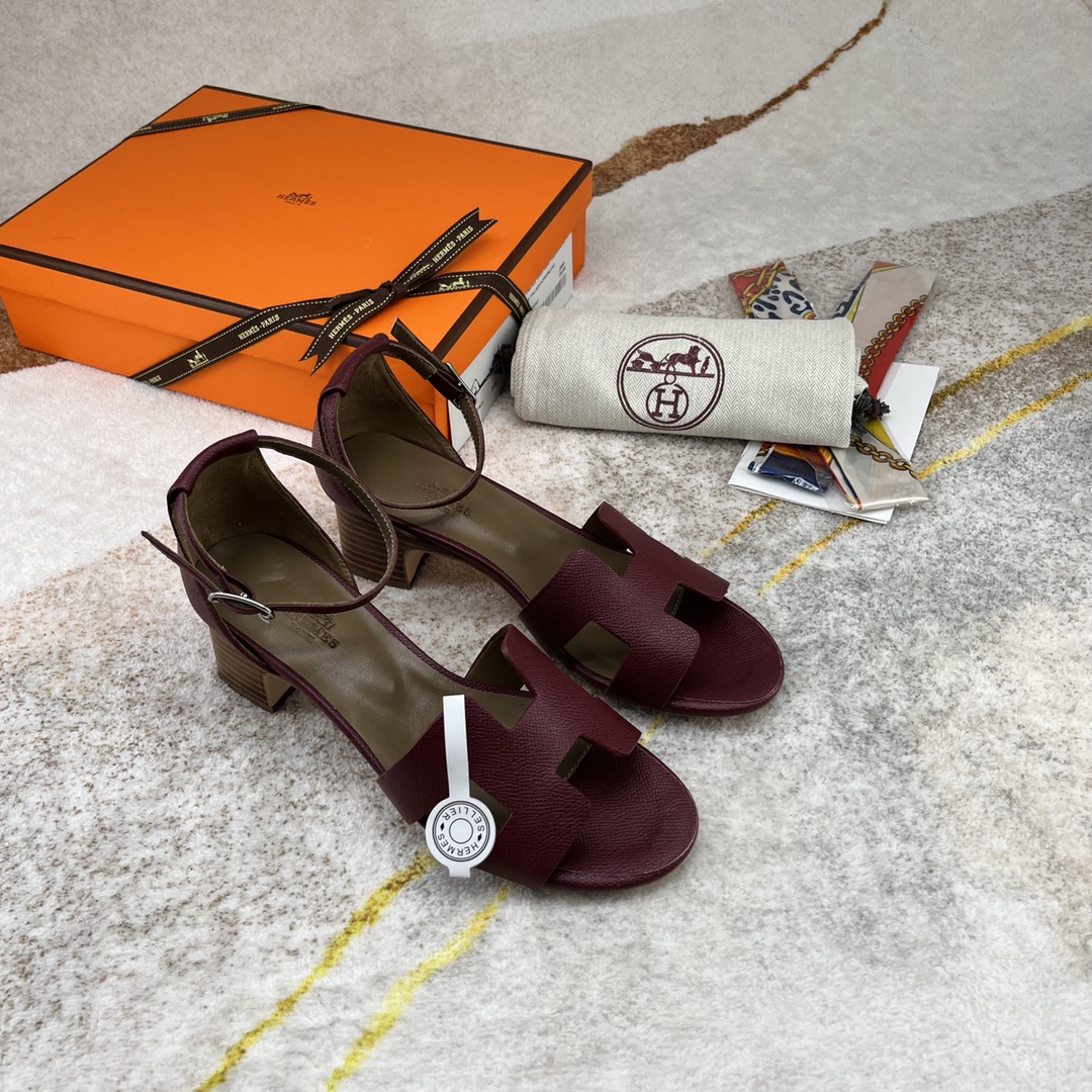 H**me5 Encens 50 Sandal Burgundy For Women