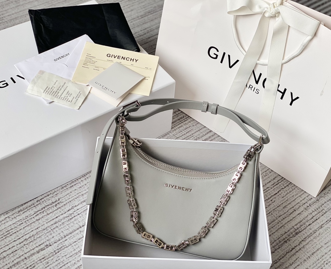 Givenchy Small Moon Cut Out Bag Black/Pink/Cream/Brown/Grey/Dark Grey For Women‎ 9.8in/25cm BB50LGB1A4-001