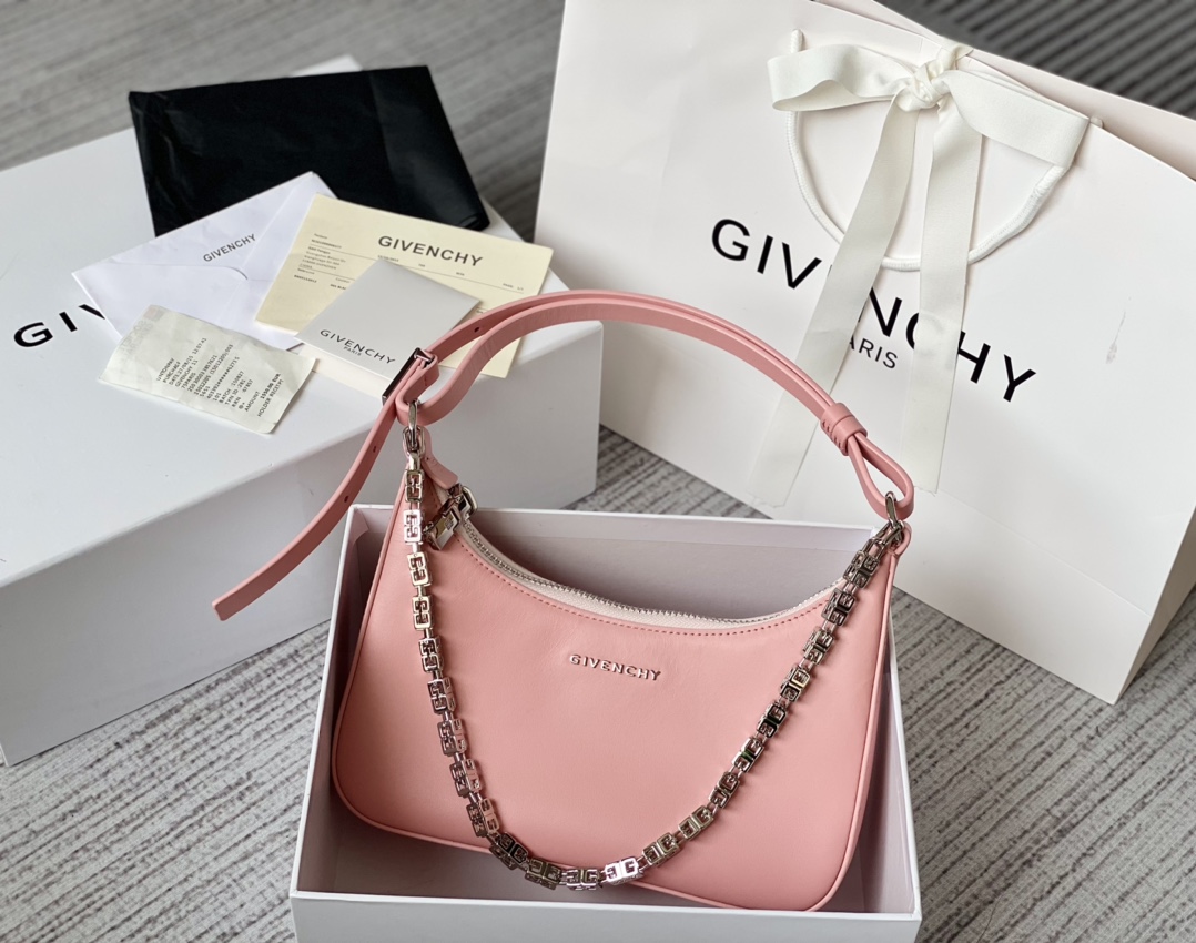 Givenchy Small Moon Cut Out Bag Black/Pink/Cream/Brown/Grey/Dark Grey For Women‎ 9.8in/25cm BB50LGB1A4-001