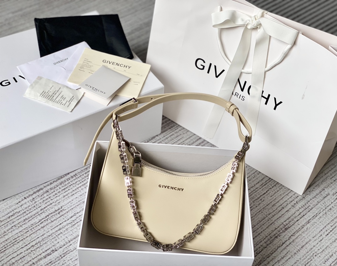 Givenchy Small Moon Cut Out Bag Black/Pink/Cream/Brown/Grey/Dark Grey For Women‎ 9.8in/25cm BB50LGB1A4-001