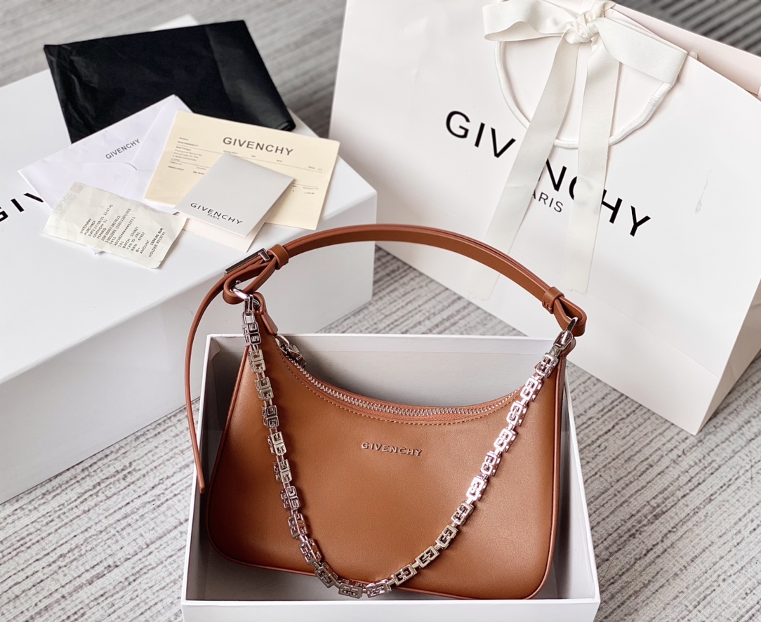 Givenchy Small Moon Cut Out Bag Black/Pink/Cream/Brown/Grey/Dark Grey For Women‎ 9.8in/25cm BB50LGB1A4-001
