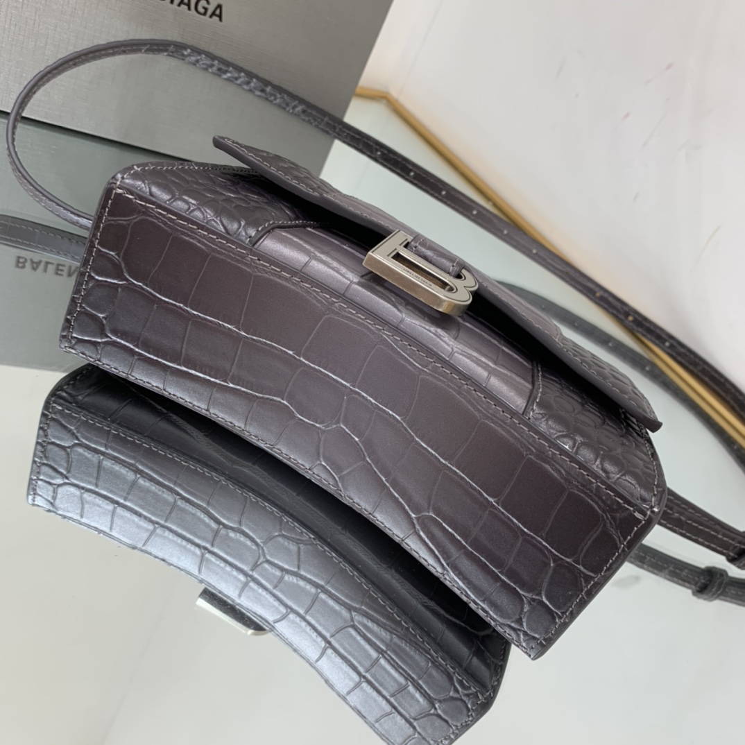 Ba1en*iaga Hourglass Small Handbag Black/Pink For Women‎ 9in/22.9cm