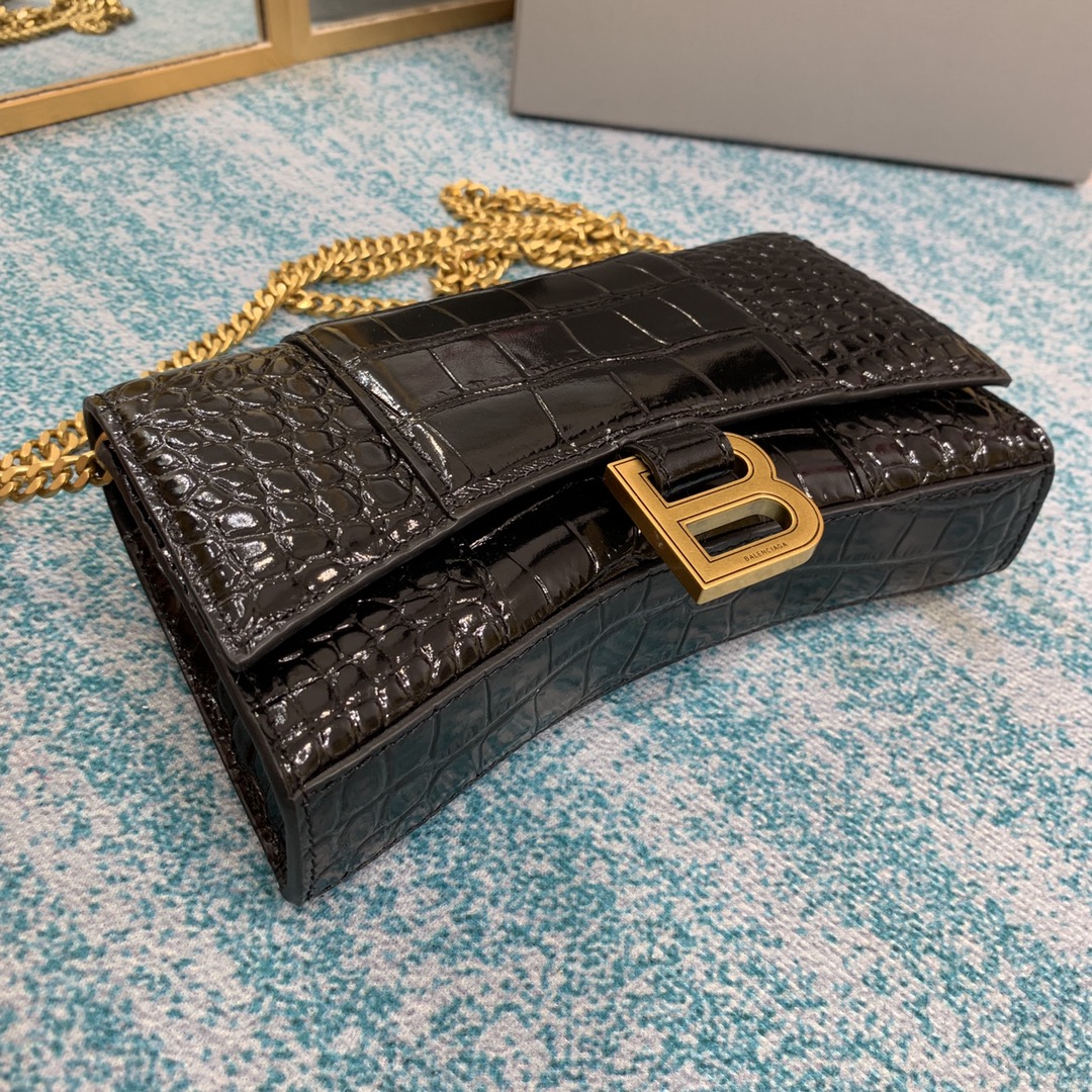 Ba1en*iaga Hourglass Wallet Pink/Burgundy/Dark Green/Black For Women‎ 7.6in/19cm 6560501LRGM6310