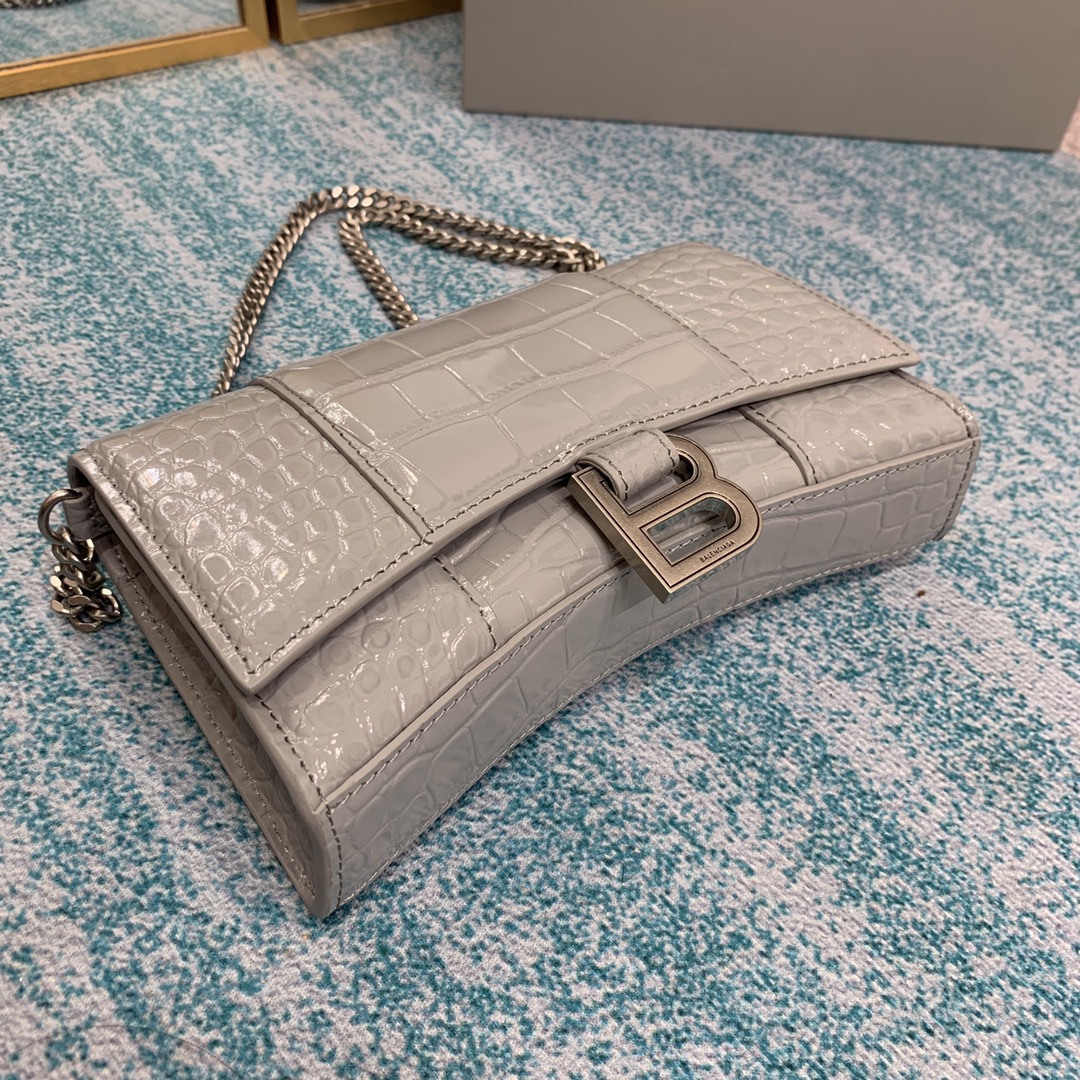 Ba1en*iaga Hourglass Wallet Silver/Grey/Gold/Green/Black For Women‎ 7.6in/19cm 6560502UDF71000