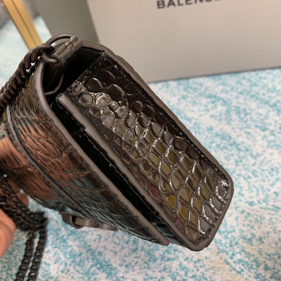 Ba1en*iaga Hourglass Wallet Silver/Grey/Gold/Green/Black For Women‎ 7.6in/19cm 6560502UDF71000