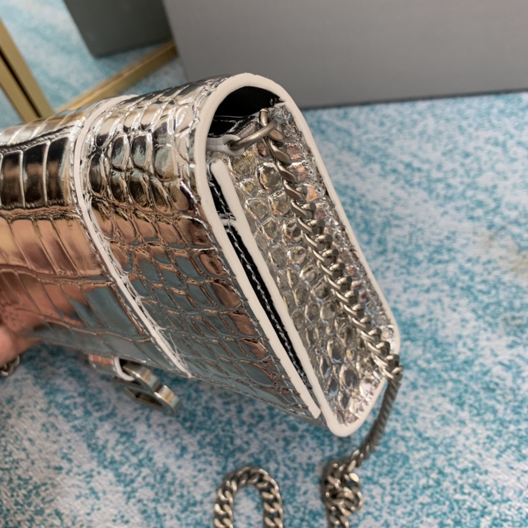 Ba1en*iaga Hourglass Wallet Silver/Grey/Gold/Green/Black For Women‎ 7.6in/19cm 6560502UDF71000