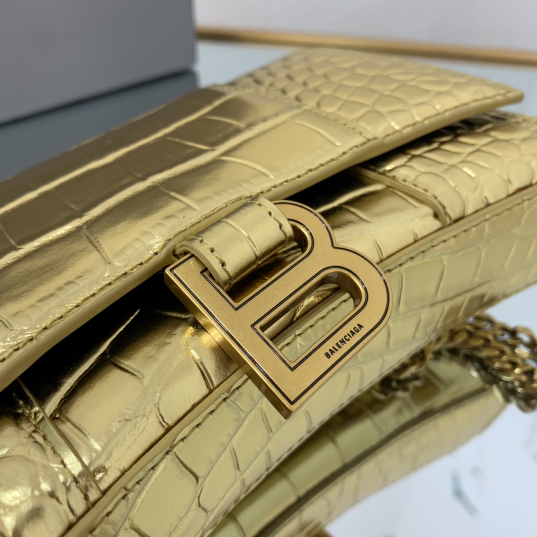 Ba1en*iaga Hourglass Wallet Silver/Grey/Gold/Green/Black For Women‎ 7.6in/19cm 6560502UDF71000