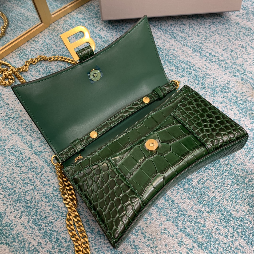 Ba1en*iaga Hourglass Wallet Pink/Burgundy/Dark Green/Black For Women‎ 7.6in/19cm 6560501LRGM6310