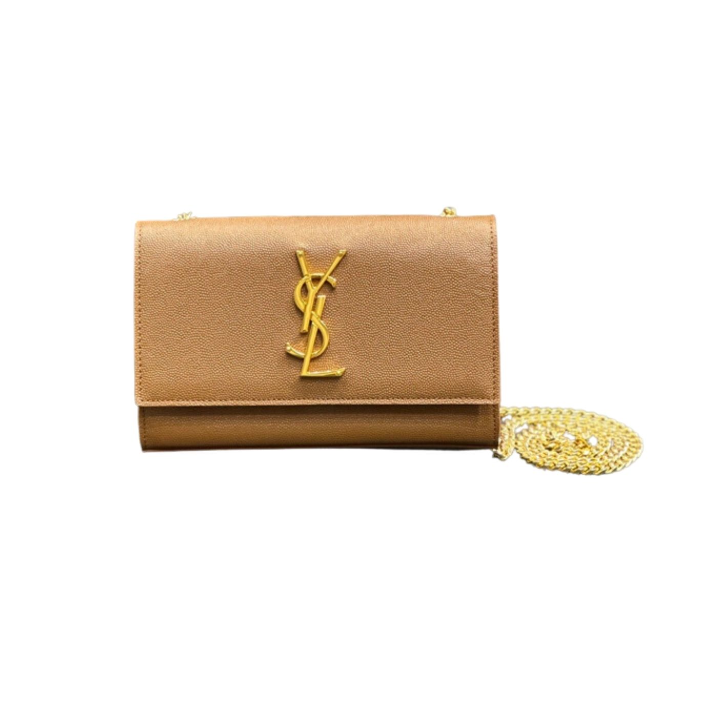 Sa1nt Lau*nt Kate Small Chain Bag Brown For Women‎ 7.8in/20cm