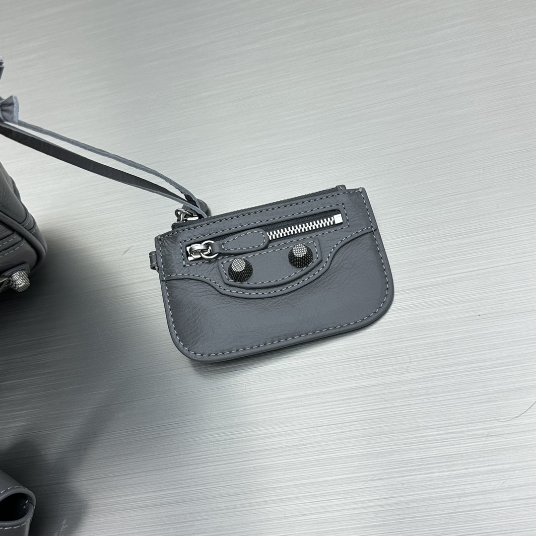 Ba1en*iaga Le Cagole Crossbody Bag Black/Grey For Women‎ 7.8in/19.8cm
