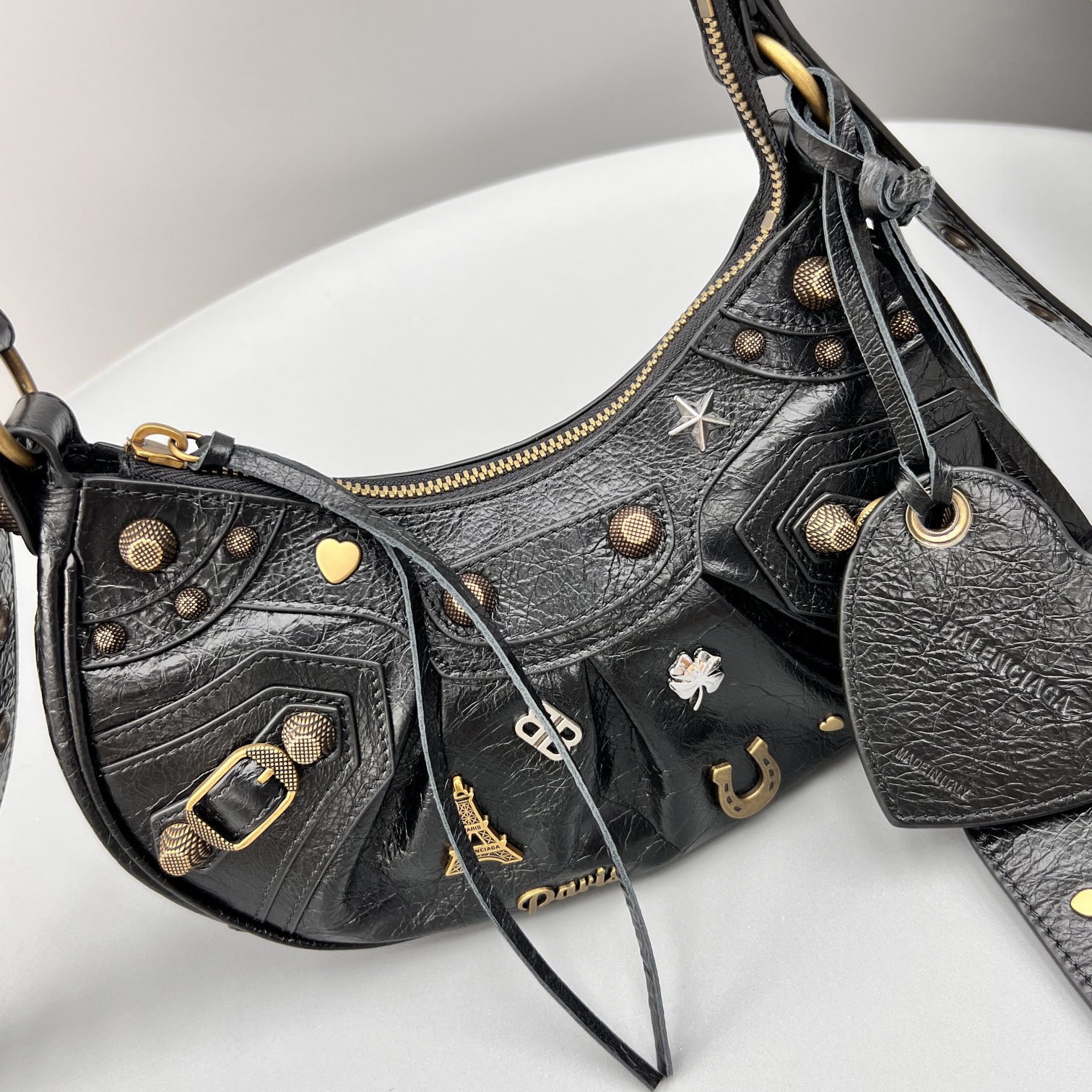 Ba1en*iaga Le Cagole Shoulder Bag Black For Women‎ 10in25.5cm