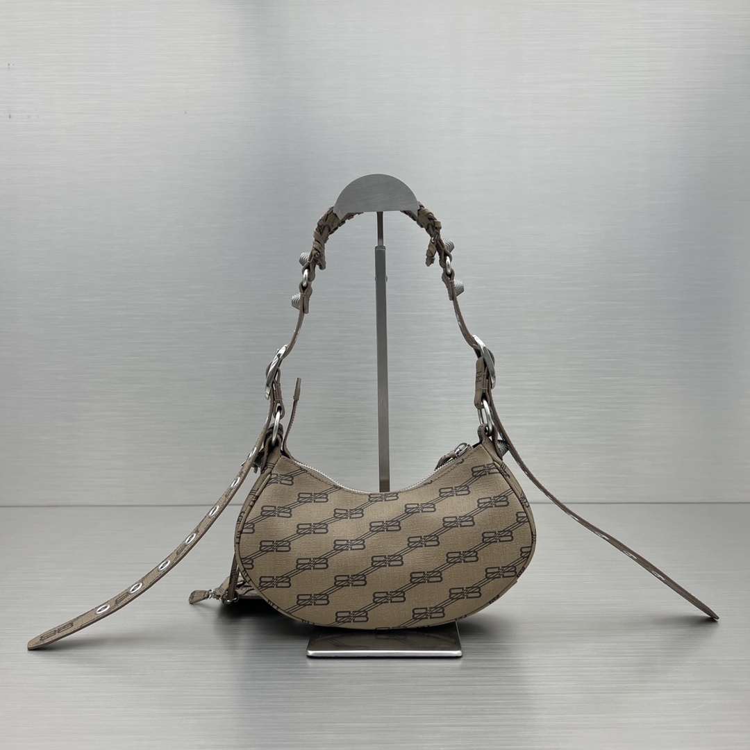 Ba1en*iaga Le Cagole XS Shoulder Bag Blue/Caramel For Women‎ 10.2in/25.9cm