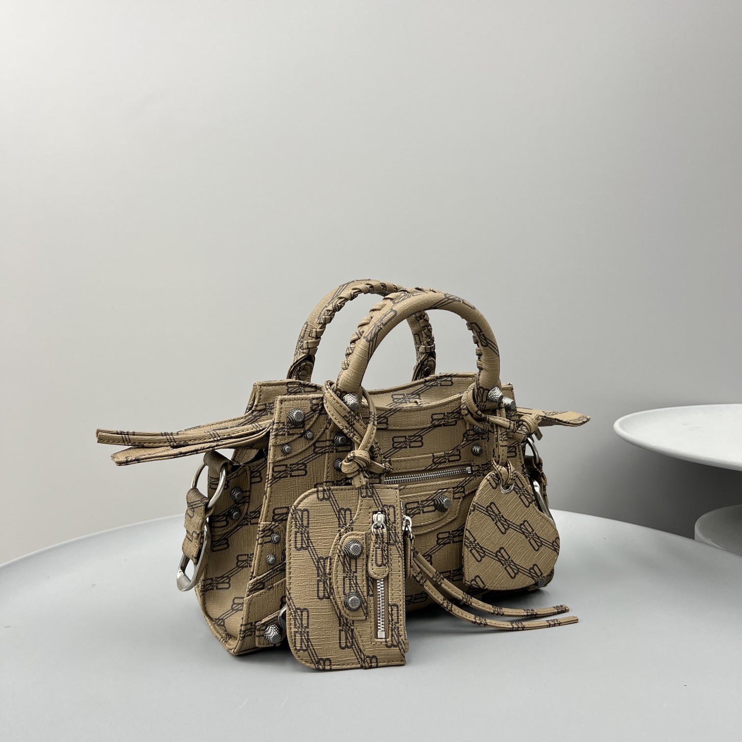 Ba1en*iaga Neo Cagole XS Handbag Blue/Caramel For Women‎ 10.2in/26cm